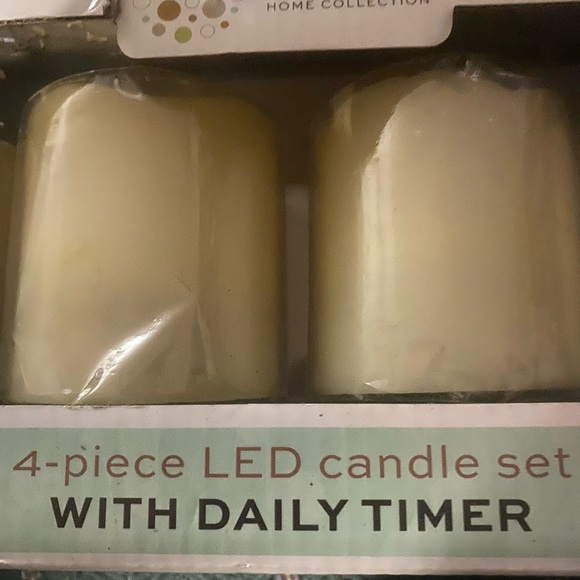 4 Piece LED Candle Set With Built-in Daily Timer by Order Home Collections - Picture 7 of 9